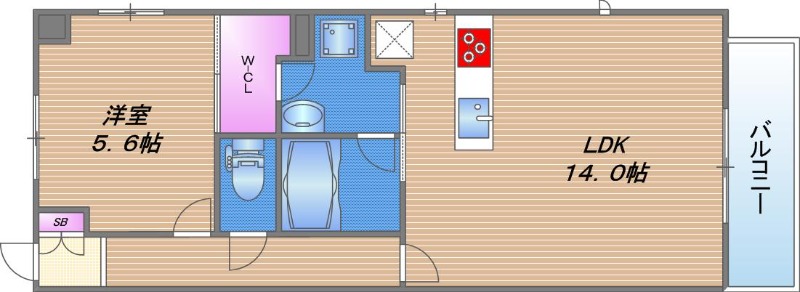 アクアプレイス四天王寺の間取り