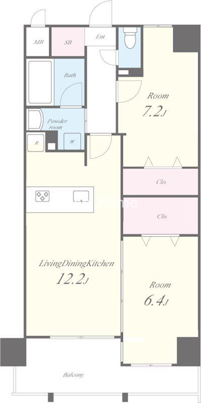 ジャルディーノ関目の間取り