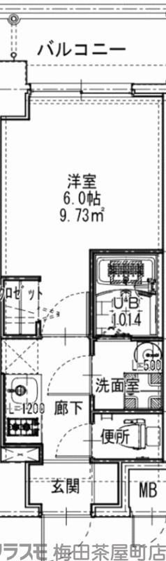 大淀中の完工年月(2024年1月)築の賃貸マンションの間取り