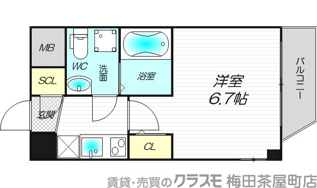 西本町の完工年月(2019年1月)築の賃貸マンションの間取り