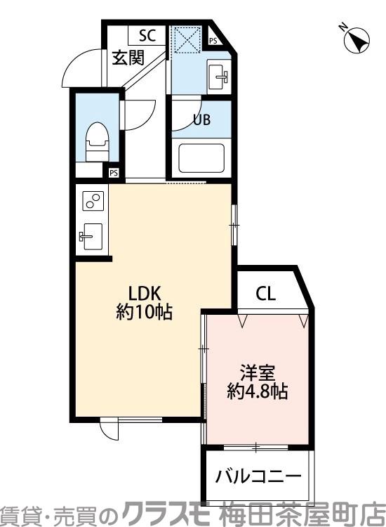 片山町の完工年月(2019年7月)築の賃貸マンションの間取り