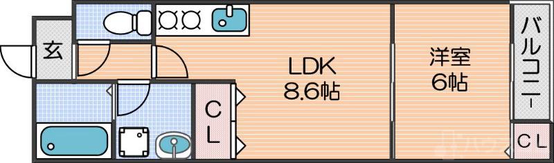 粉浜の完工年月(2025年12月)築の賃貸アパートの間取り