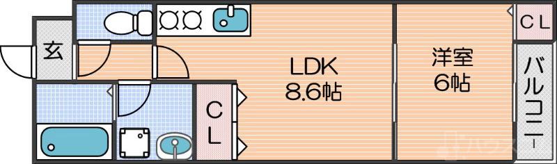 粉浜の完工年月(2025年12月)築の賃貸アパートの間取り
