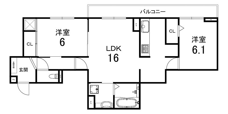 メゾン青ノ葉の間取り