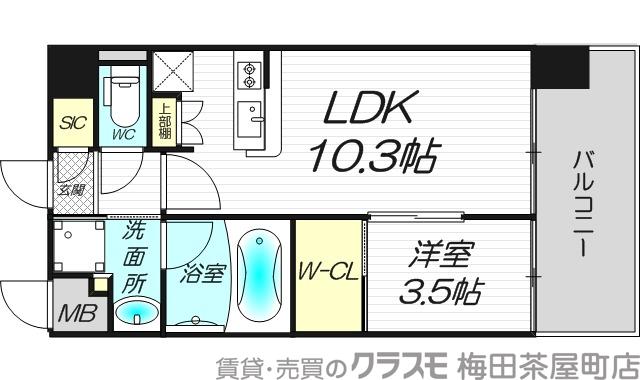 宮原の完工年月(2025年3月)築の賃貸マンションの間取り