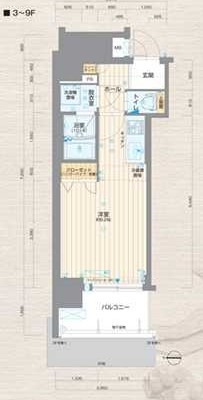 越後突抜町の完工年月(2011年8月)築の賃貸マンションの間取り