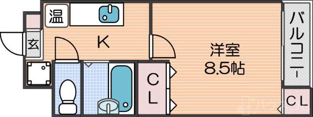 長橋の完工年月(2005年1月)築の賃貸マンションの間取り