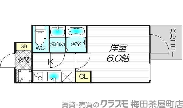 セレニテフラン新大阪の間取り