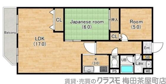 春日の完工年月(1997年7月)築の賃貸マンションの間取り