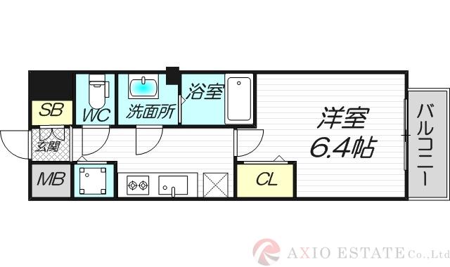 東中島の完工年月(2017年2月)築の賃貸マンションの間取り