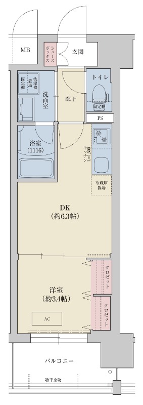 リシュドール梅小路の間取り
