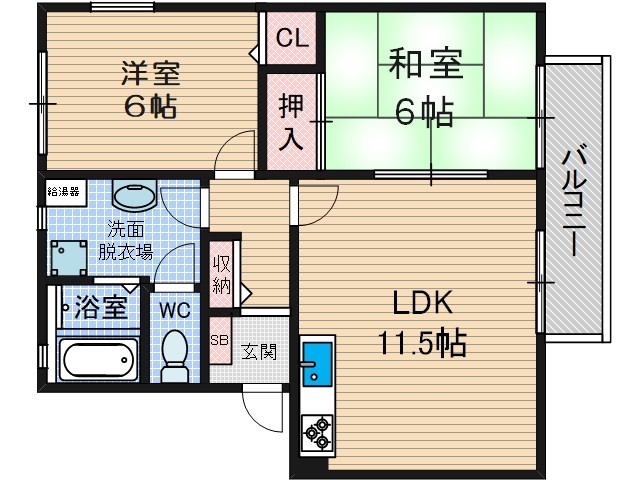 メゾン・ヴィータの間取り