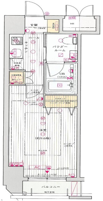 吉文字町の完工年月(2008年8月)築の賃貸マンションの間取り