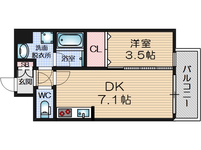 アンフィニⅩⅦマローネの間取り