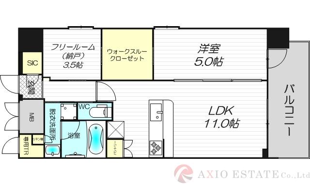 リッツ新大阪プレミアムの間取り
