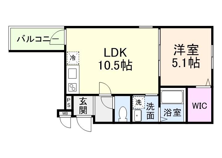 フジパレス住吉遠里小野Ⅴ番館の間取り