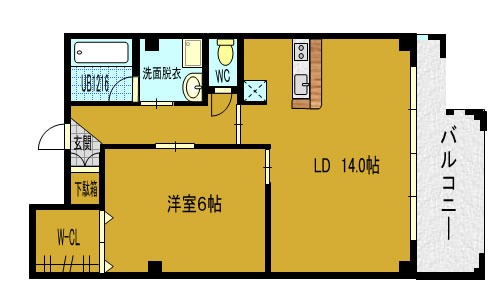 船鉾町の完工年月(2011年10月)築の賃貸マンションの間取り