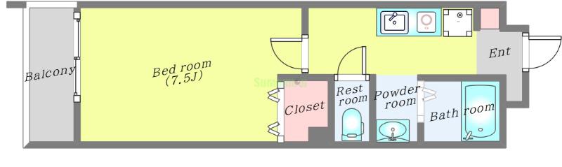クオーレ福沢町の間取り