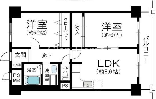 クレアトール岸本の間取り