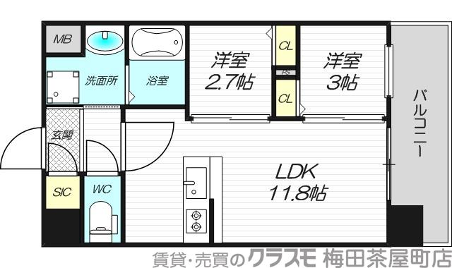 コンフォリア・リヴ新大阪西宮原ソルテラスの間取り