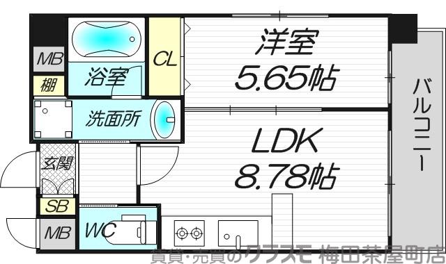GROOVE西三国の間取り