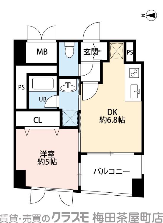 江坂町の完工年月(2015年2月)築の賃貸マンションの間取り