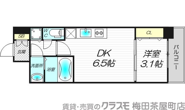 江坂町の完工年月(2023年3月)築の賃貸マンションの間取り