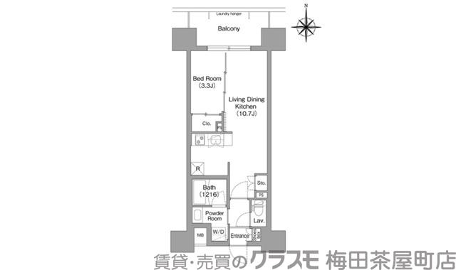 コンフォリア・リブ東三国駅前ソルテラスの間取り