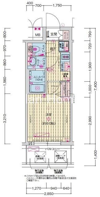 プレサンス新深江ディレットの間取り