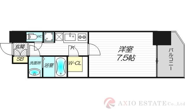 広芝町の完工年月(2019年2月)築の賃貸マンションの間取り