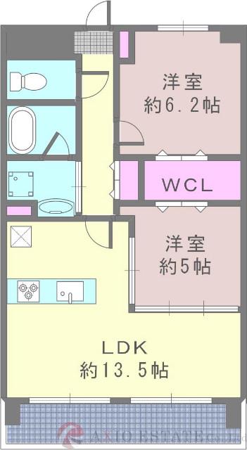 垂水町の完工年月(2013年10月)築の賃貸マンションの間取り