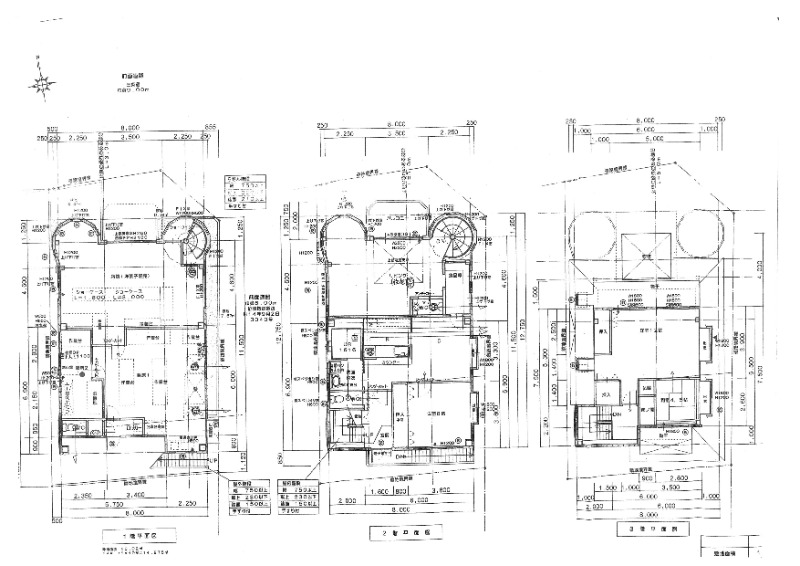嵯峨野秋街道町店舗付住宅の間取り