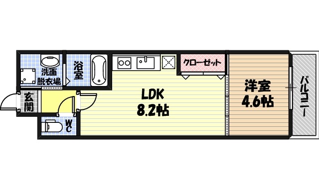 東中浜の完工年月(2013年10月)築の賃貸アパートの間取り