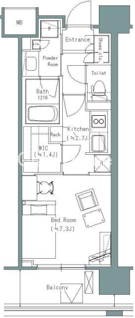 パークアクシスうつぼ公園の間取り