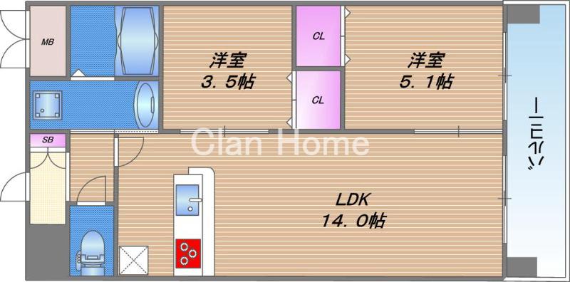 グランマーレ小路駅前の間取り