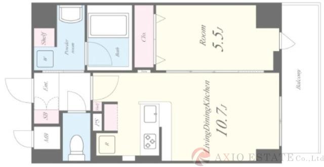 東中島の完工年月(2026年1月)築の賃貸マンションの間取り