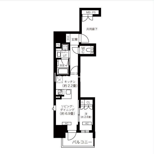 K-COURT谷町四丁目の間取り