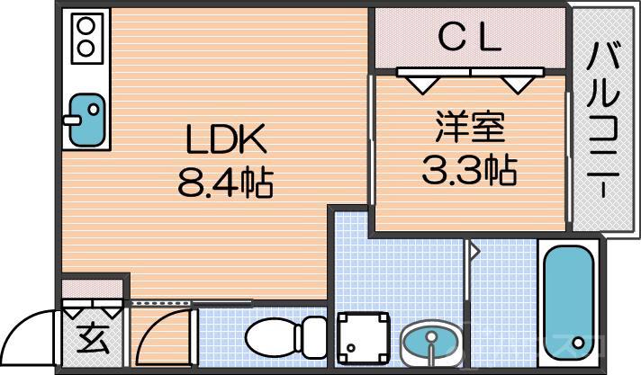 墨江の完工年月(2025年11月)築の賃貸アパートの間取り