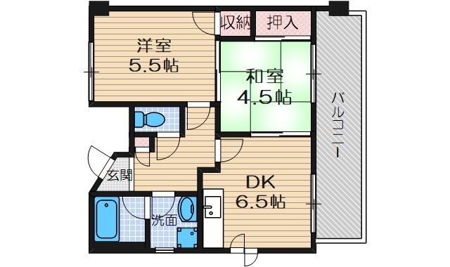 光栄ハイツ千里丘の間取り