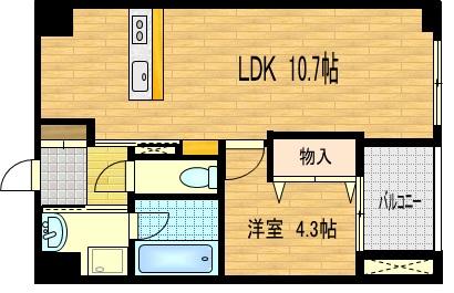 壬生相合町の完工年月(2008年3月)築の賃貸マンションの間取り
