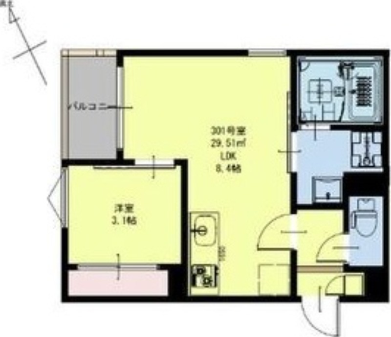 REGALESTフェリチタ仙台荒井の間取り