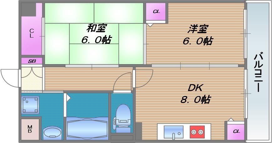 ヴィテロ緑橋の間取り