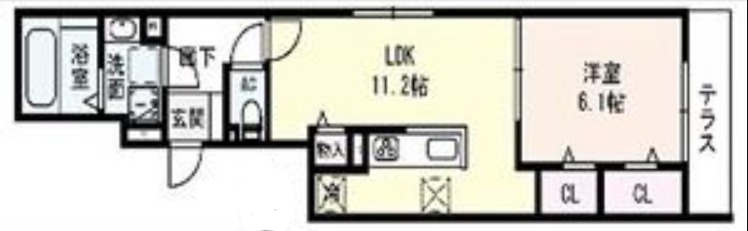 D-room緑橋の間取り