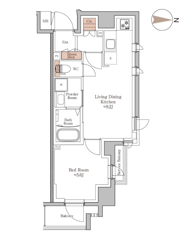 壬生坊城町の完工年月(2026年3月)築の賃貸マンションの間取り