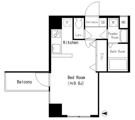 柿本町の完工年月(2015年2月)築の賃貸マンションの間取り