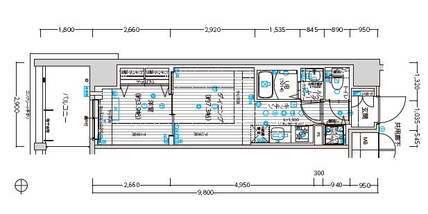 西院矢掛町の完工年月(2026年2月)築の賃貸マンションの間取り