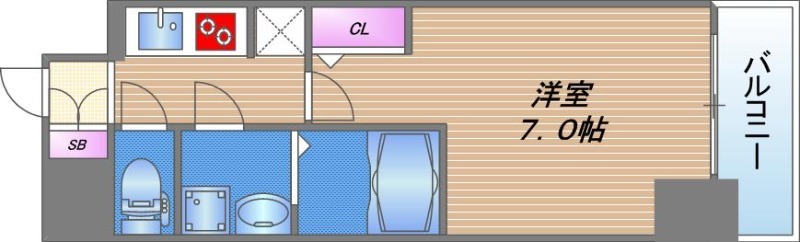 S-RESIDENCE堺筋本町Deuxの間取り
