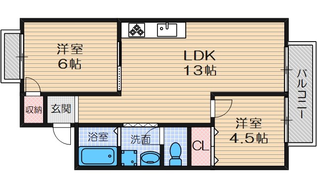 若園ハイツの間取り