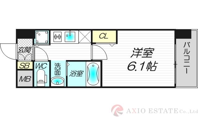 塚本の完工年月(2015年6月)築の賃貸マンションの間取り