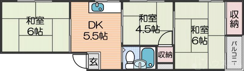 グレース岸里の間取り